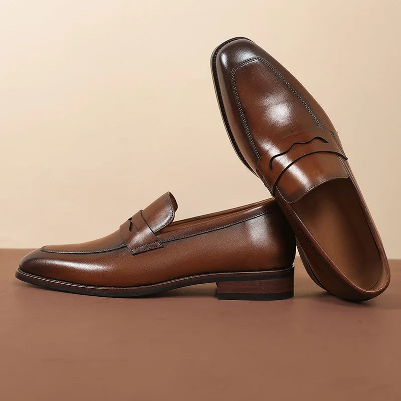 Italian luxury slip on elegant loafers