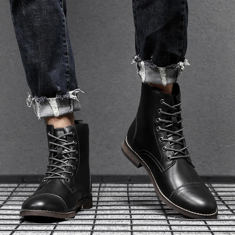 Comfortable winter leather boots