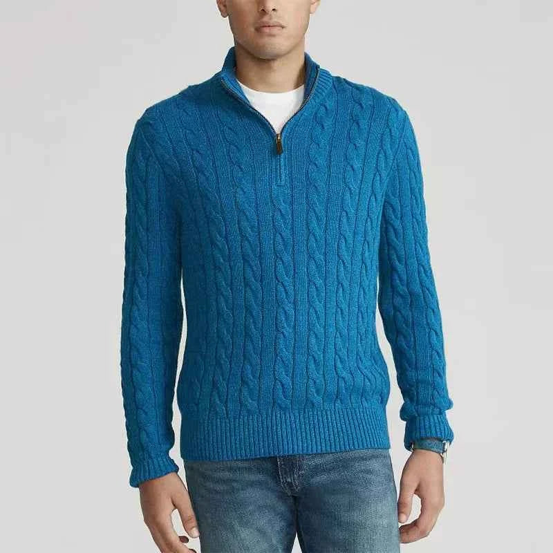 Men's Cable-Knit Sweater - Cozy Knitwear for Stylish Comfort