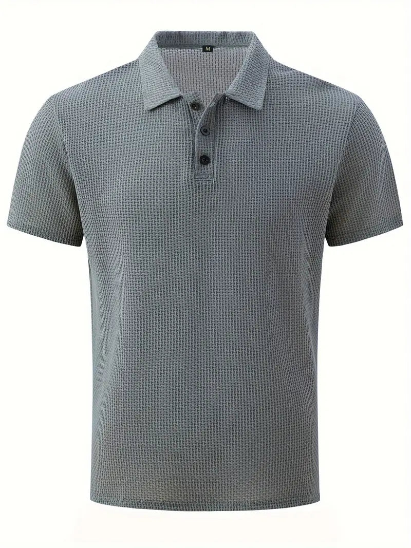 Men's Cotton Blend Polo Shirt - Short Sleeve - Breathable Casual Fit