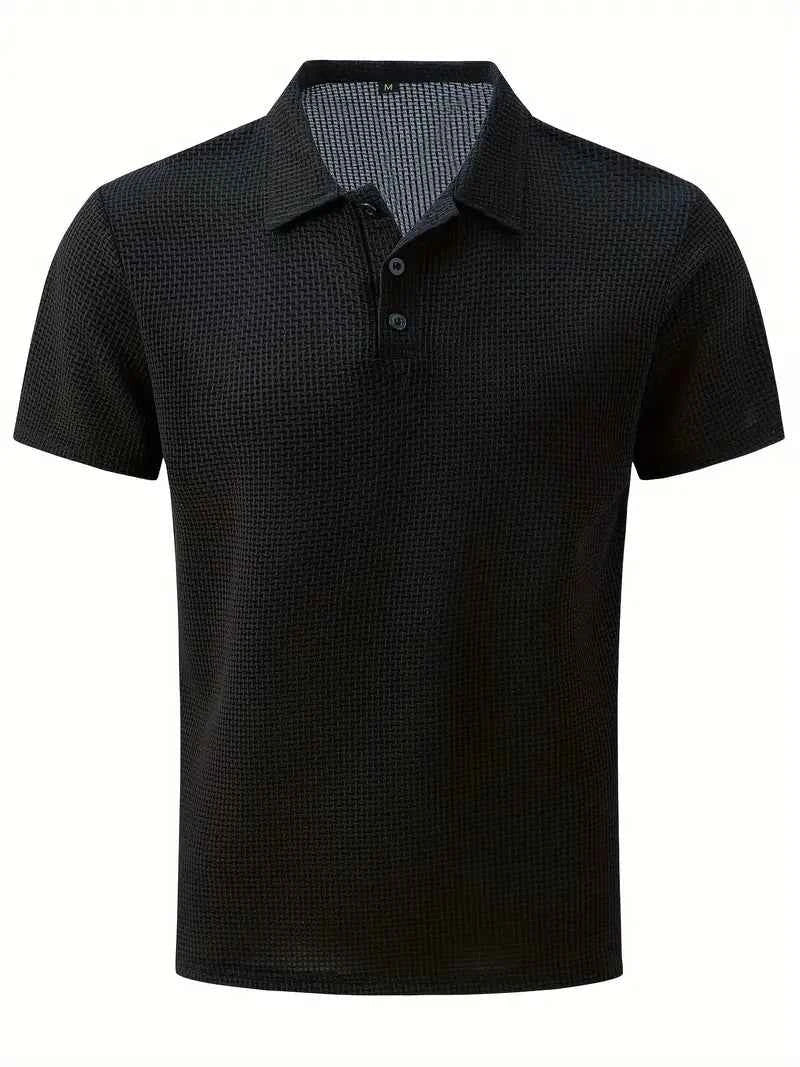 Men's Cotton Blend Polo Shirt - Short Sleeve - Breathable Casual Fit