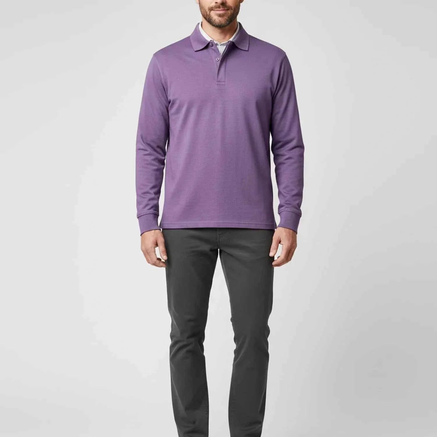 Men's Long-Sleeve Polo Shirt