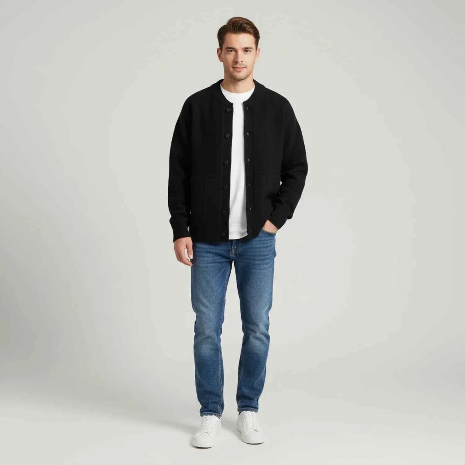 Men's Button-Front Casual Cardigan