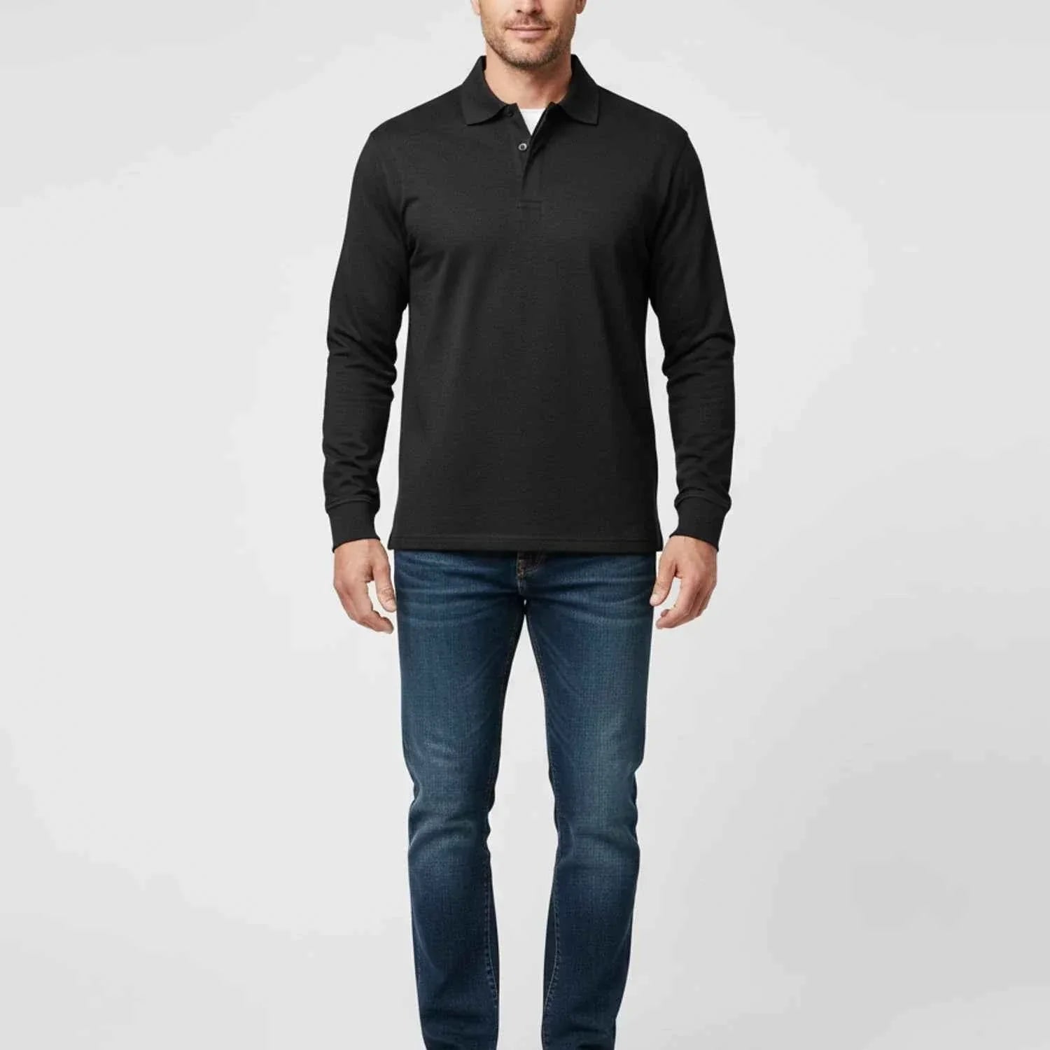 Men's Long-Sleeve Polo Shirt