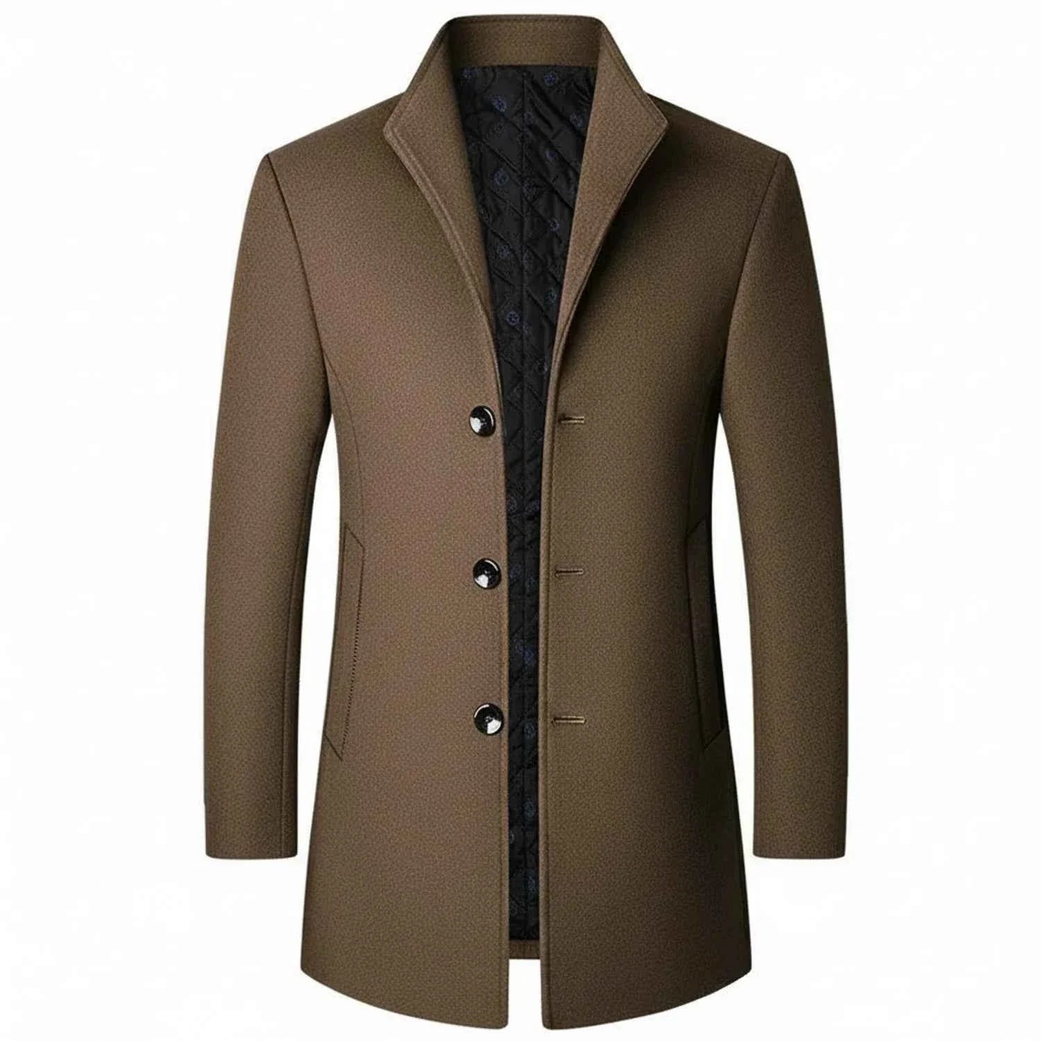 Men's Classic Three Button Formal Overcoat