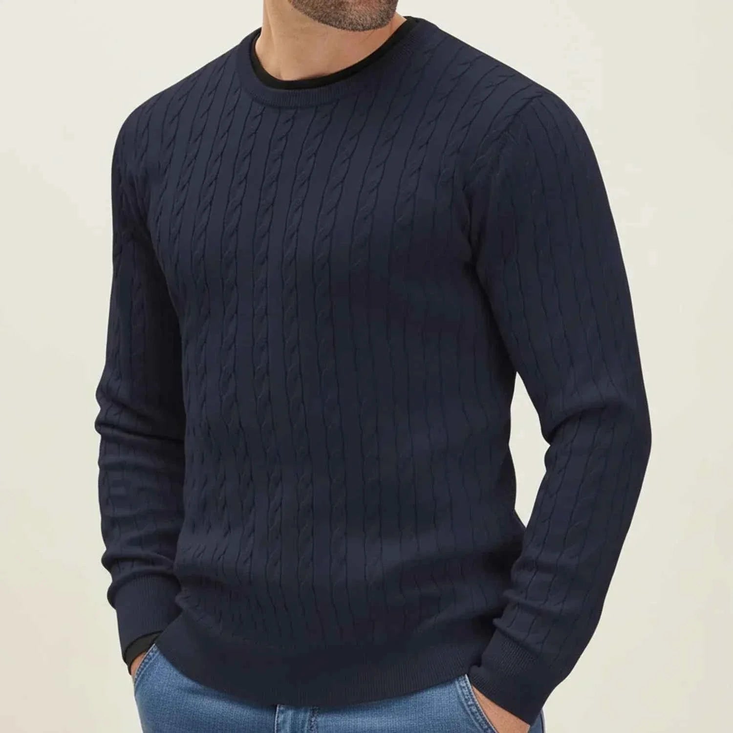 Men's Casual Cable Knit Sweater