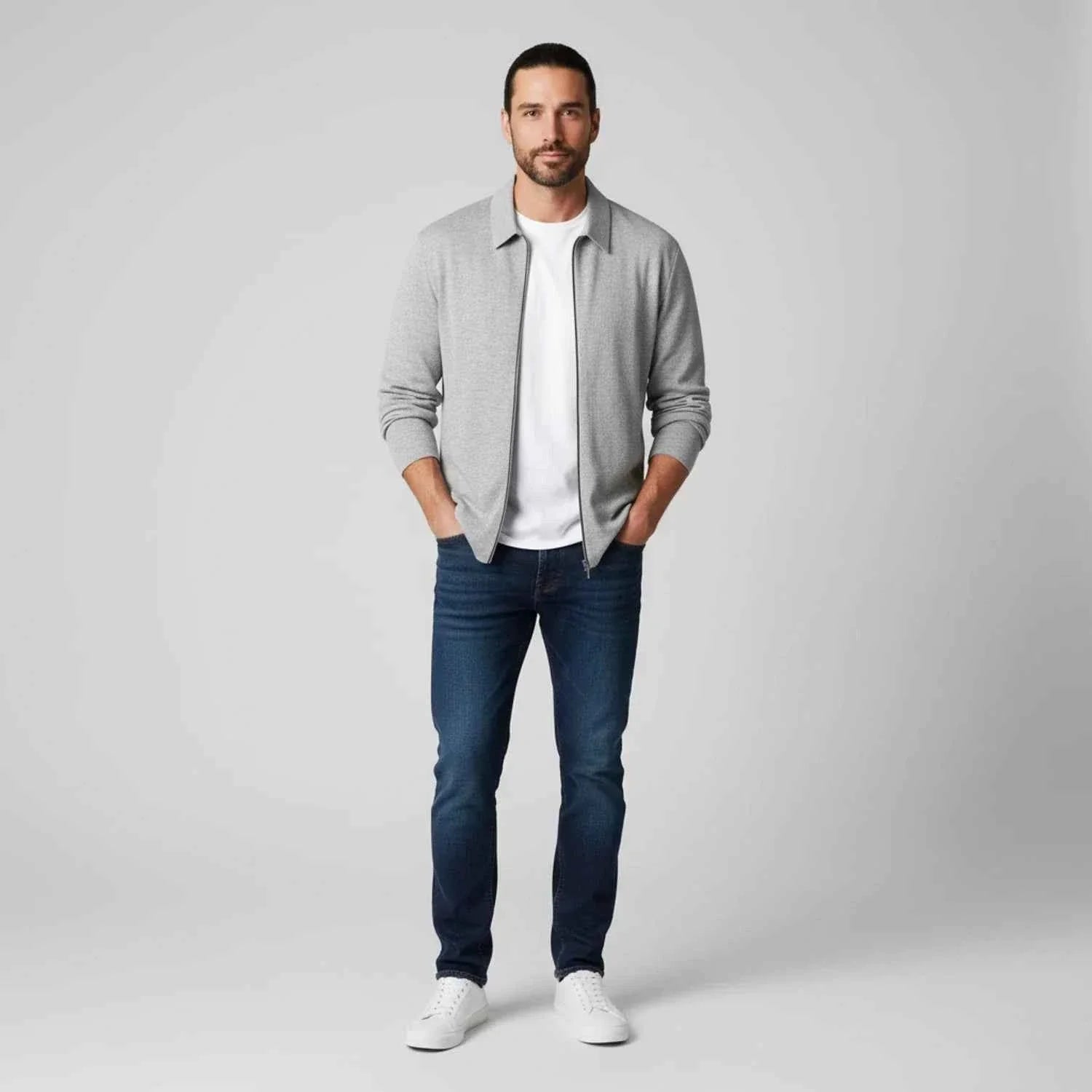 Men's Full Zip Sweater Jacket