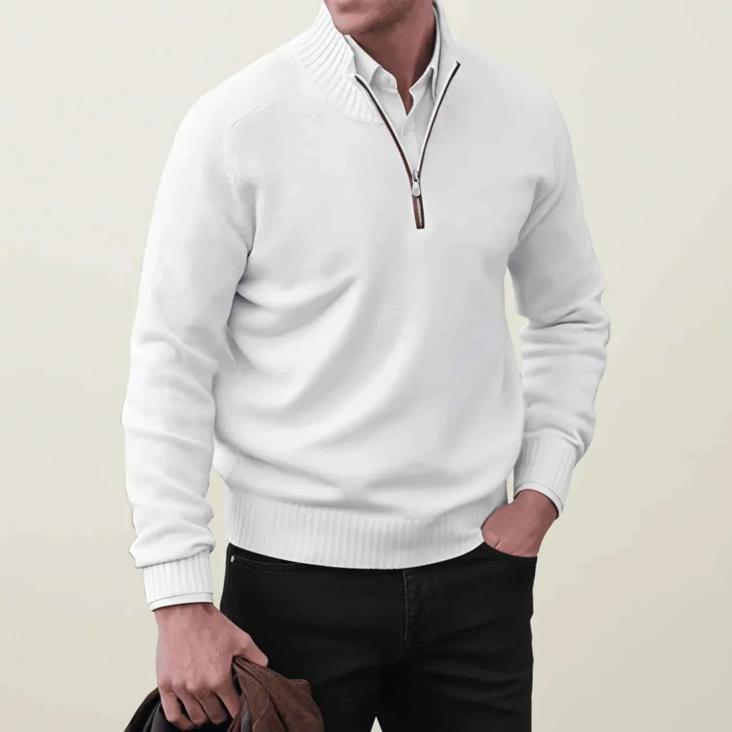 Men's Quarter-Zip Pullover Sweater