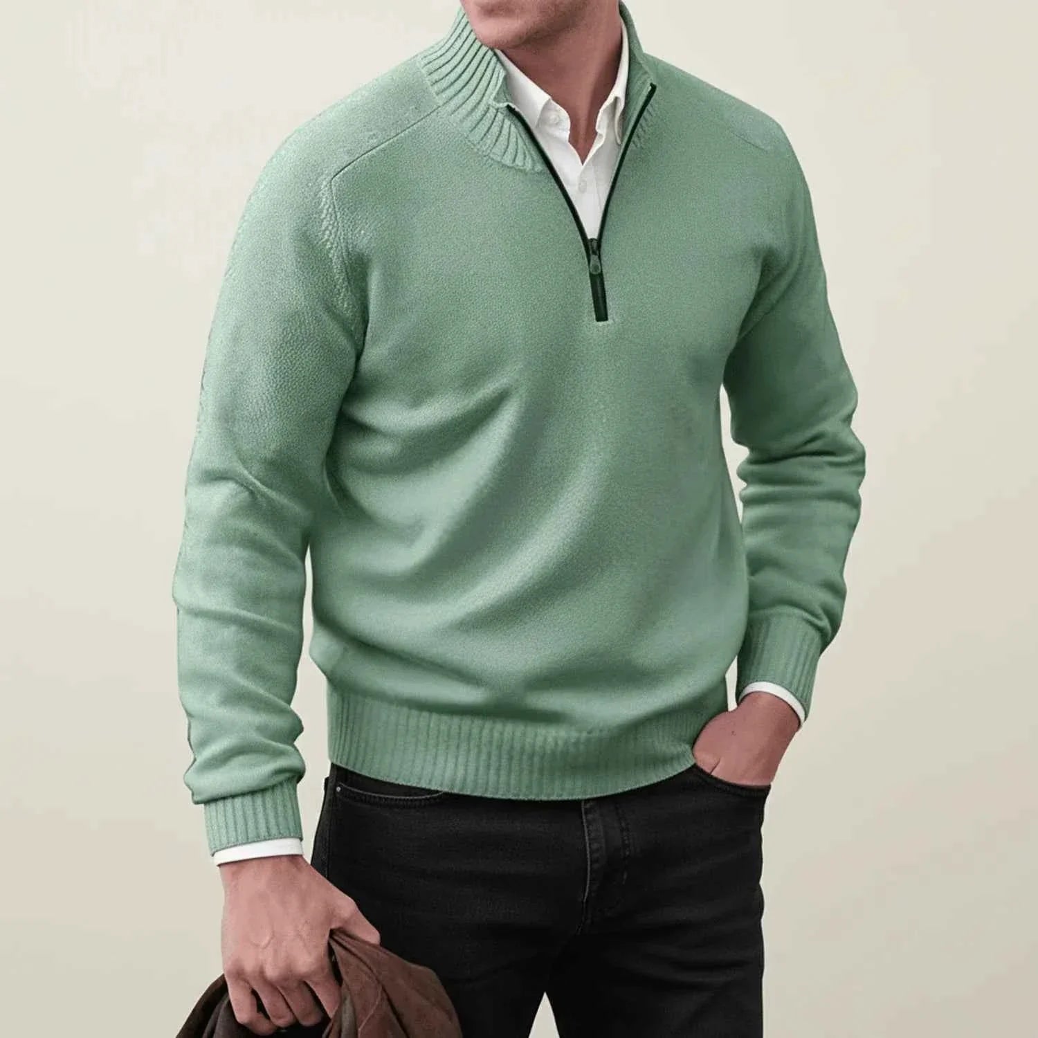 Men's Quarter-Zip Pullover Sweater