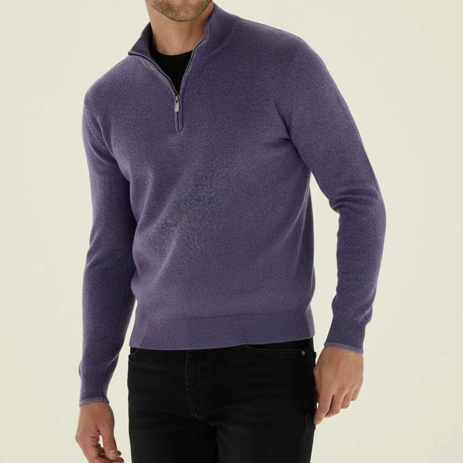 Men's Casual Quarter-Zip Sweater