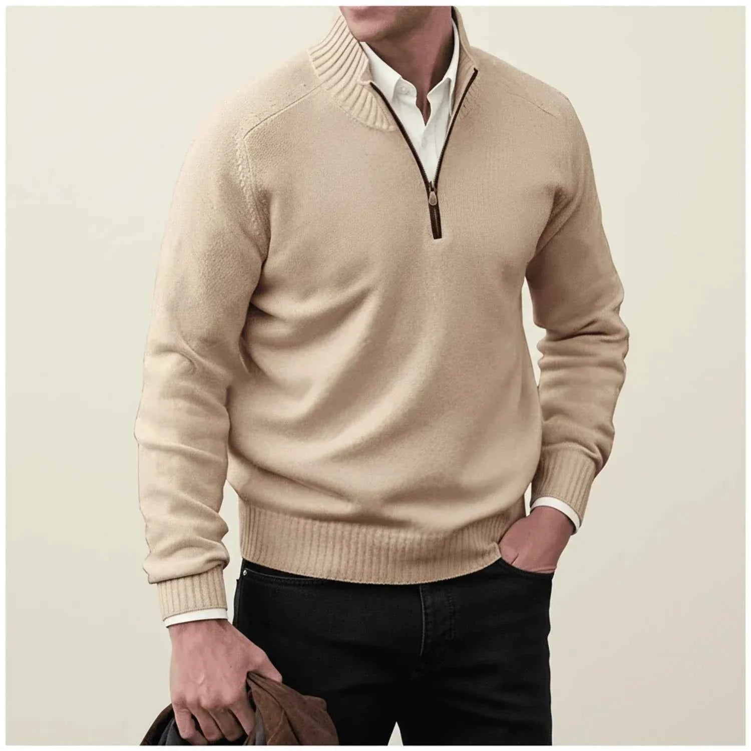 Men's Quarter-Zip Pullover Sweater