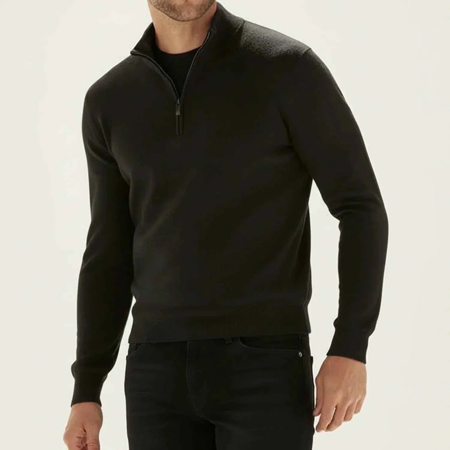 Men's Casual Quarter-Zip Sweater
