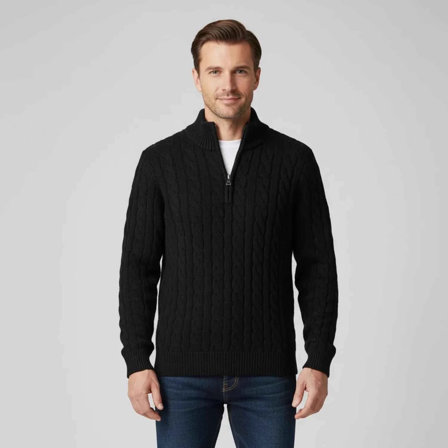 Men's Zip Neck Sweater