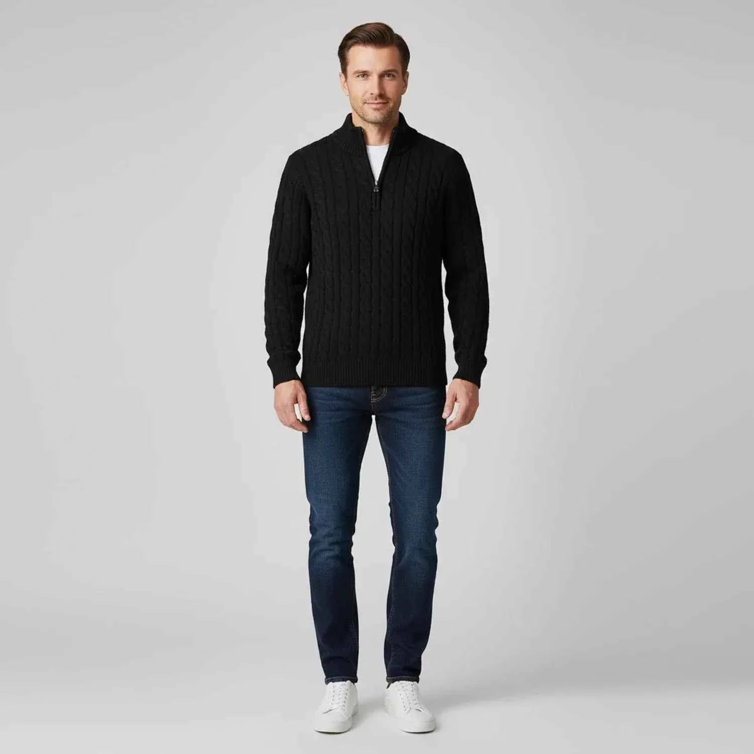 Men's Zip Neck Sweater