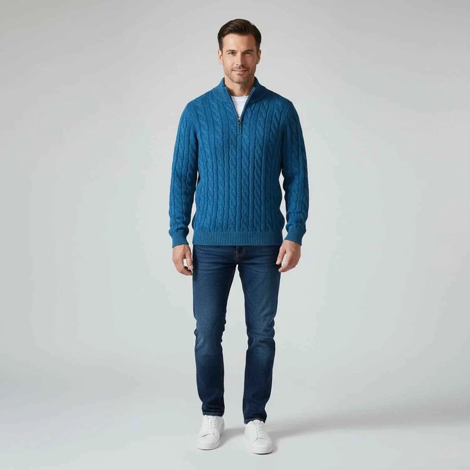 Men's Zip Neck Sweater