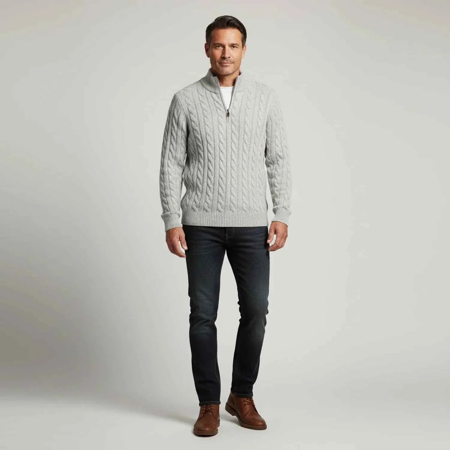 Men's Zip Neck Sweater