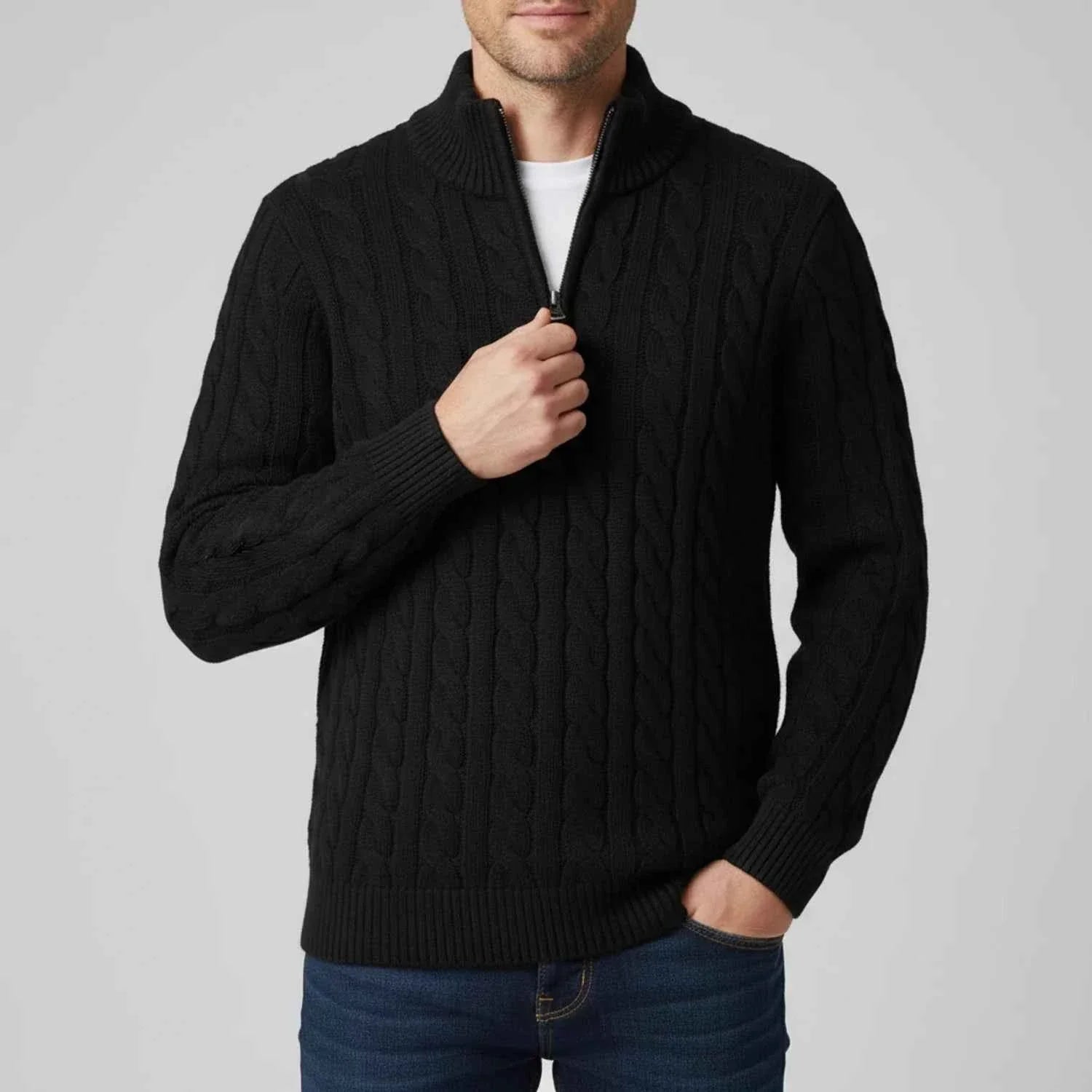 Men's Zip Neck Sweater