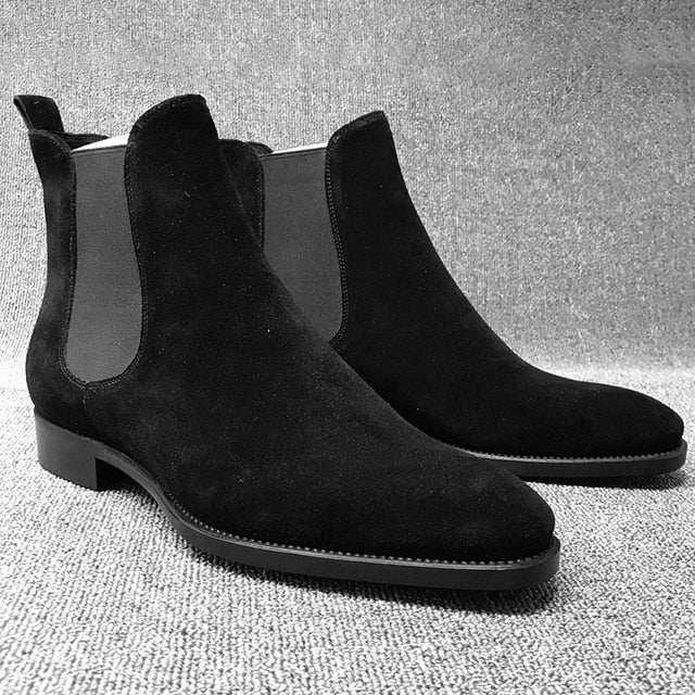 Suede Leather Boots Men