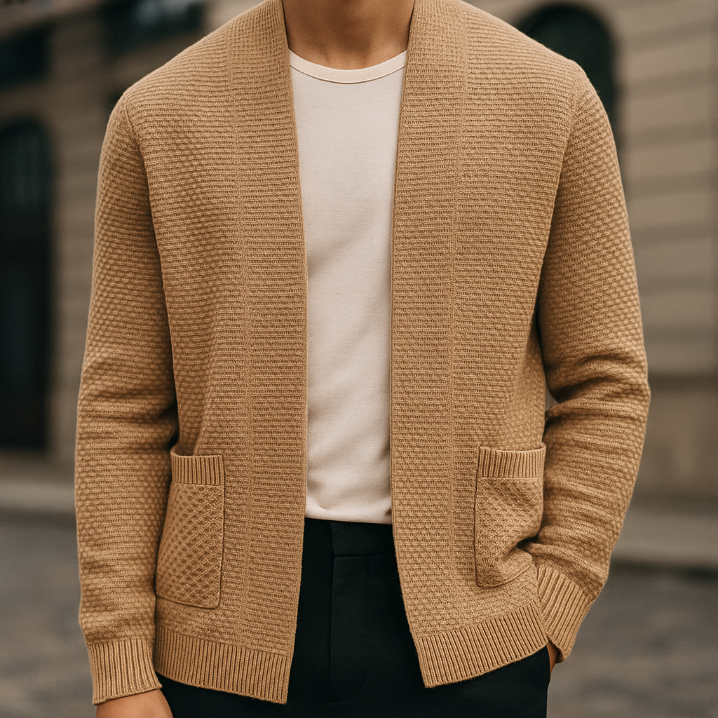 Oversized Knitted Cardigan for Men