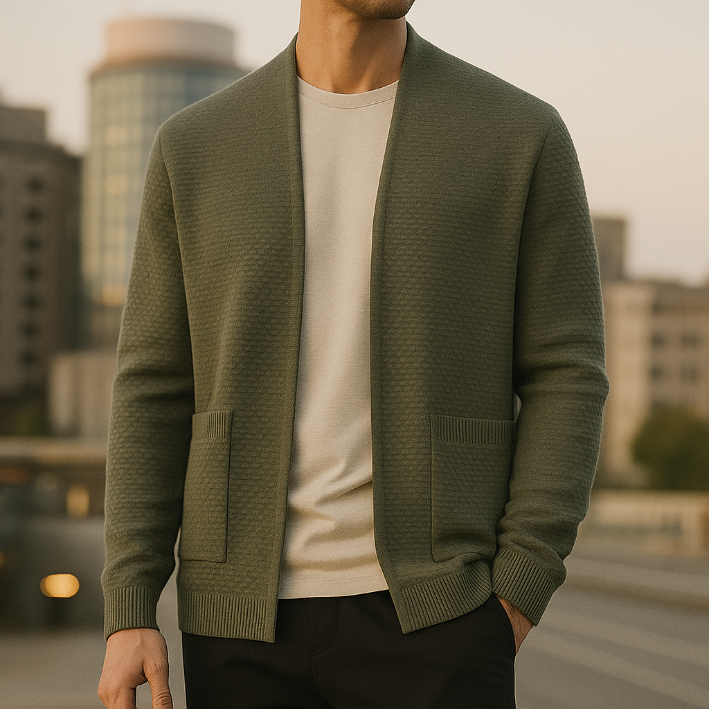 Oversized Knitted Cardigan for Men