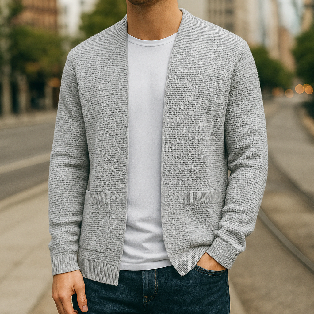 Oversized Knitted Cardigan for Men