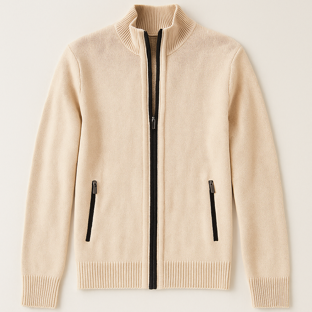 Men's Zip-Up Cardigan - Stylish and Comfortable