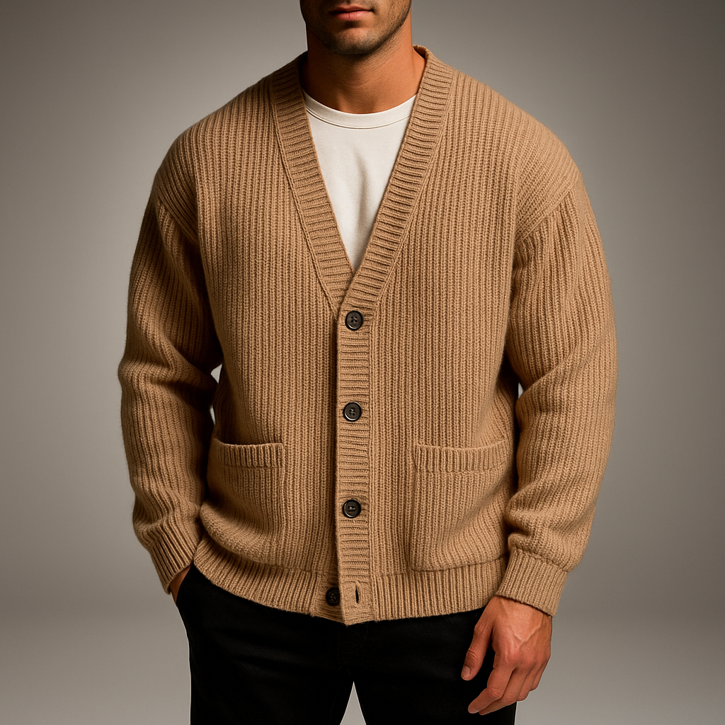 Men's Knit Cardigan - Stylish and Comfortable Layering Piece