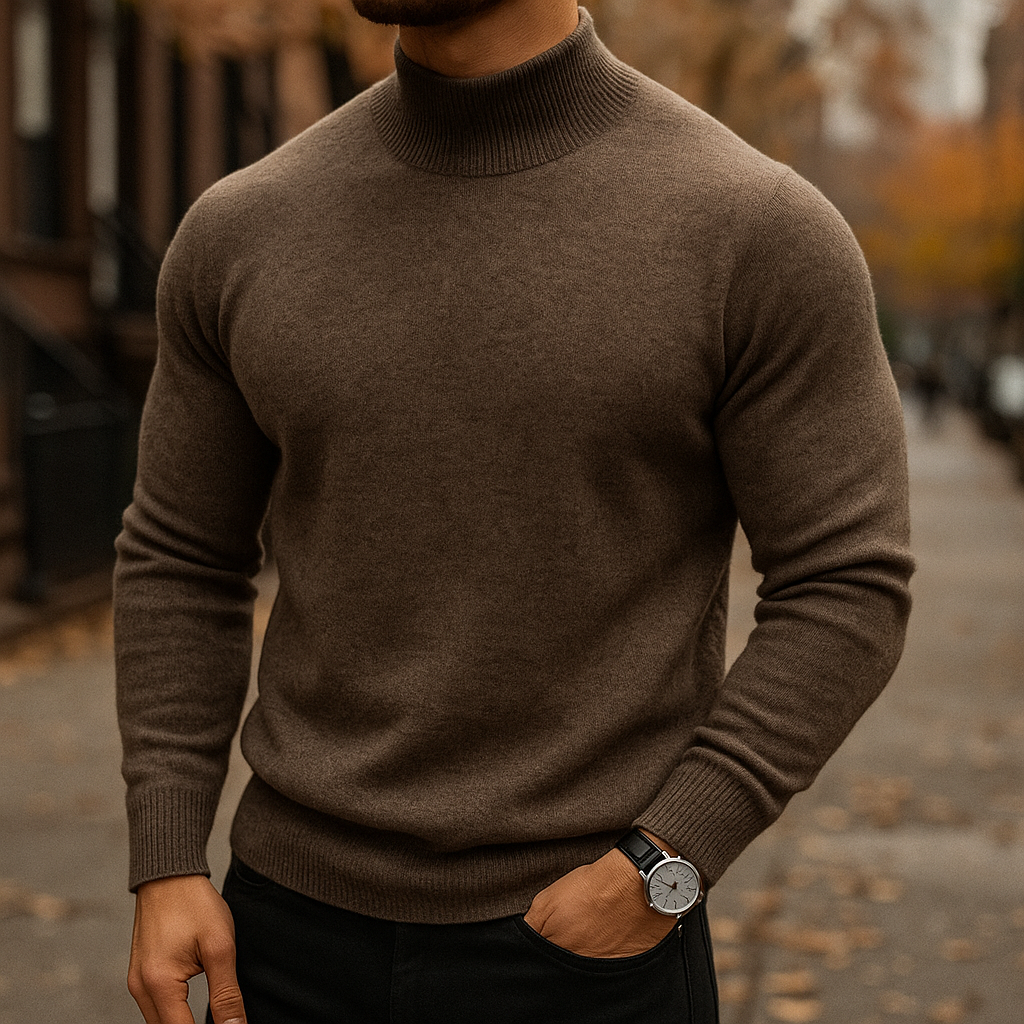 Merino Wool Crewneck Sweater for Men