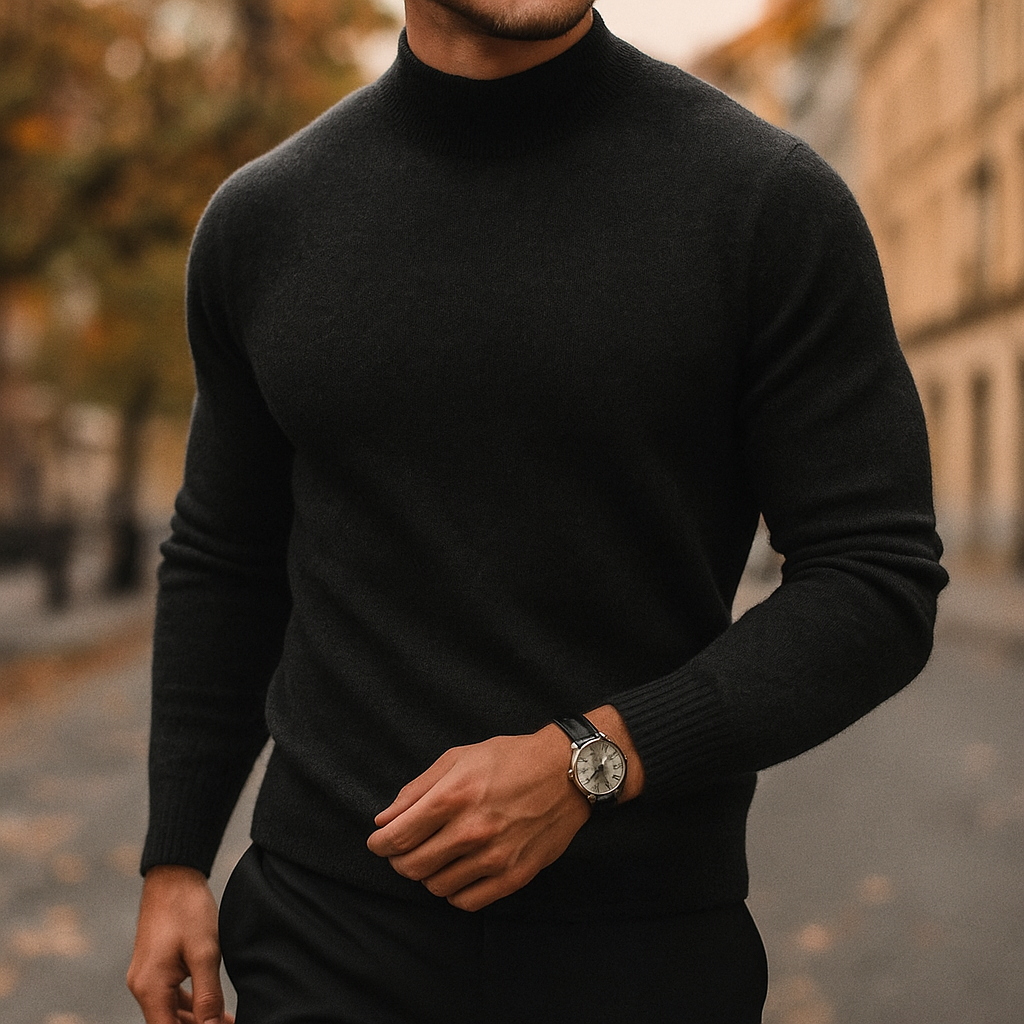 Merino Wool Crewneck Sweater for Men