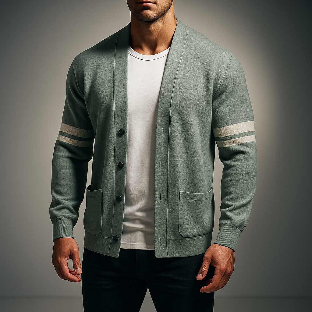 Men's Knit Cardigan - Stylish and Comfortable Layering Piece