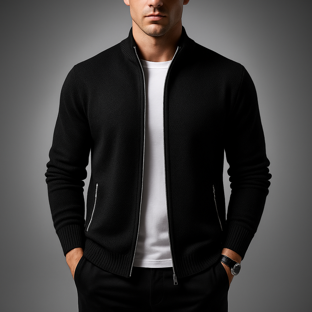 Men's Zip-Up Cardigan - Stylish and Comfortable