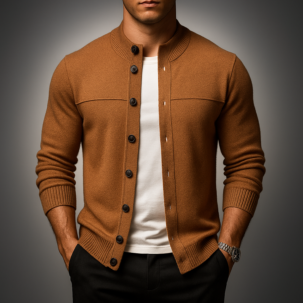 Men's Wool Cardigan - Cozy and Stylish Knitwear