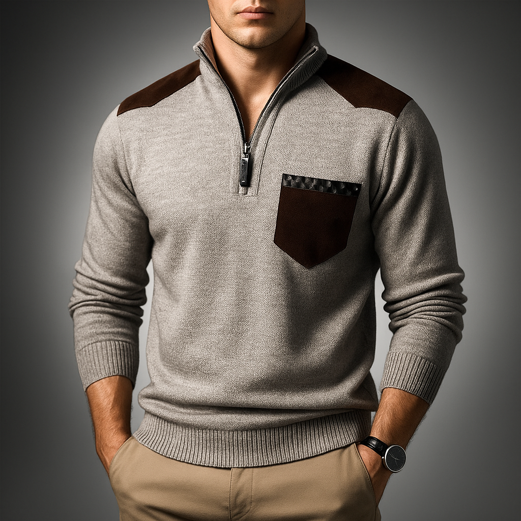 Men's Quarter Zip Pullover - Stylish & Comfortable