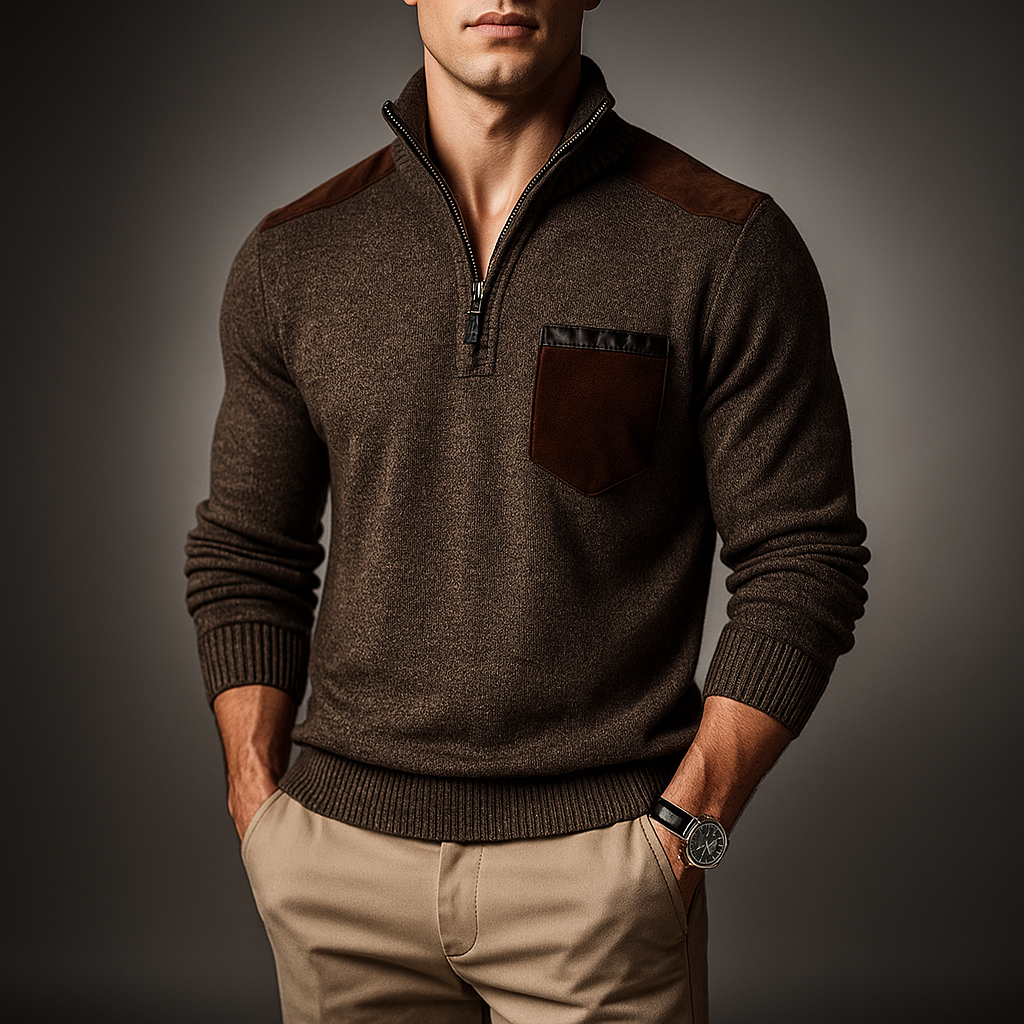 Men's Quarter Zip Pullover - Stylish & Comfortable