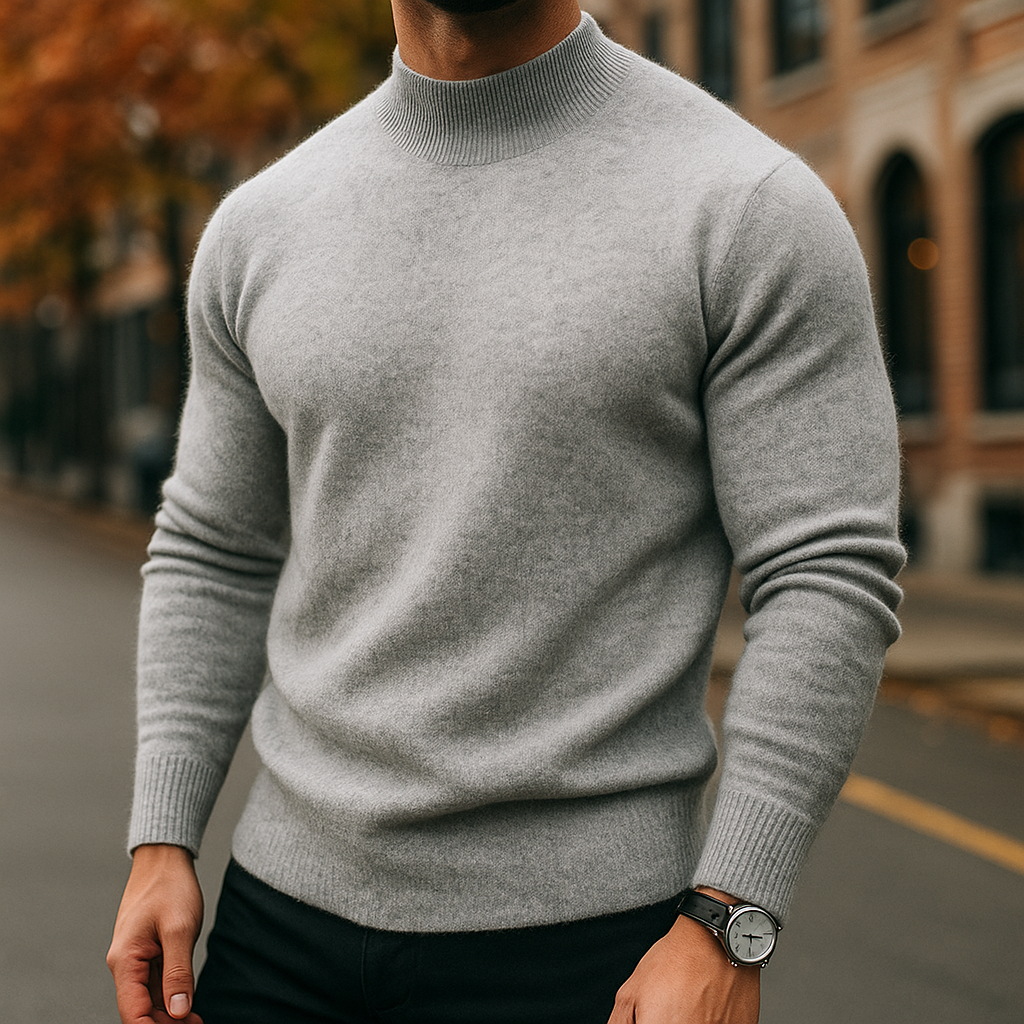 Merino Wool Crewneck Sweater for Men