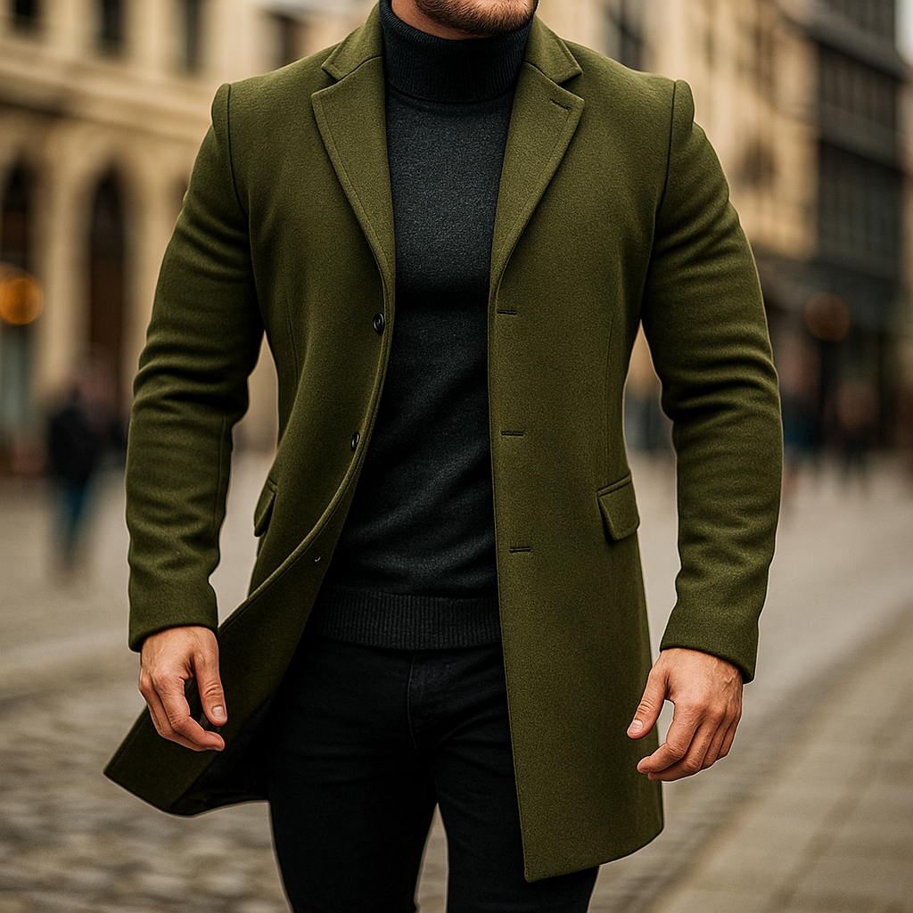 Wool Trench Coat for Men