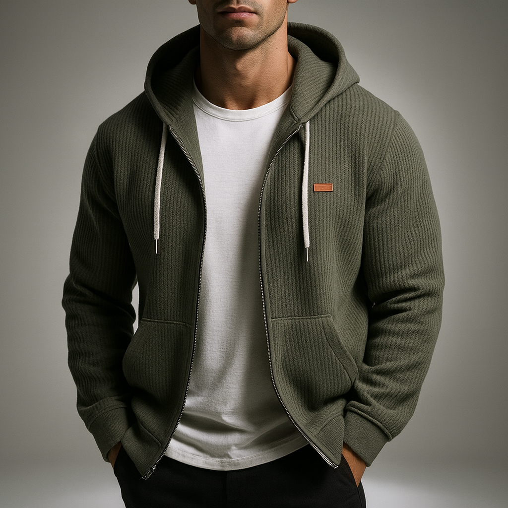 Men's Zip-Up Cardigan - Stylish and Comfortable