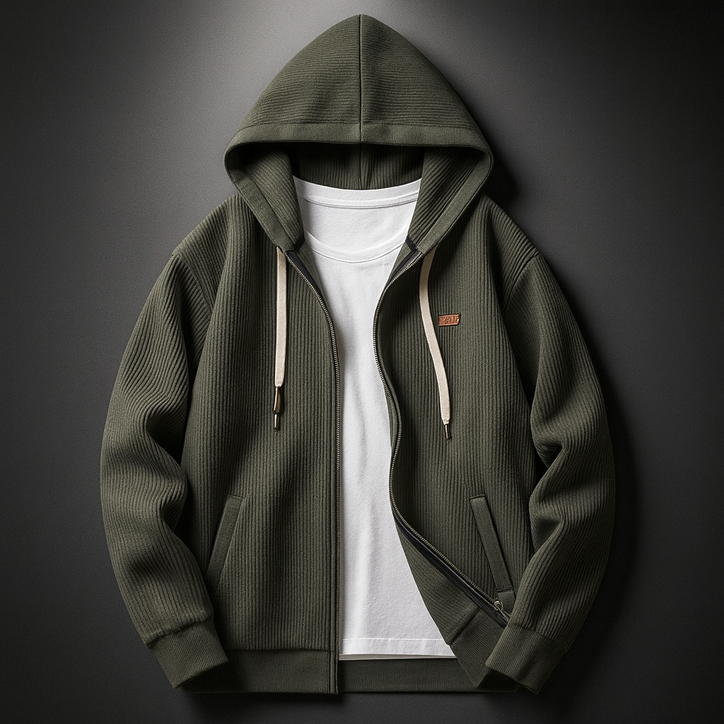 Men's Zip-Up Cardigan - Stylish and Comfortable