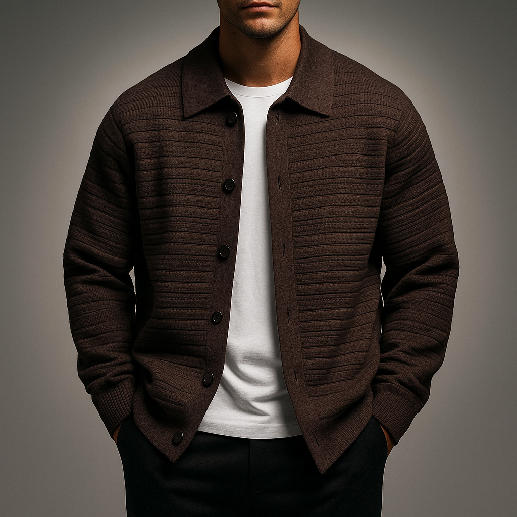 Men's Stylish Matte Knit Cardigan