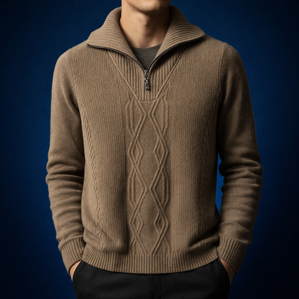Men's Merino Wool Sweater - Monaco Style