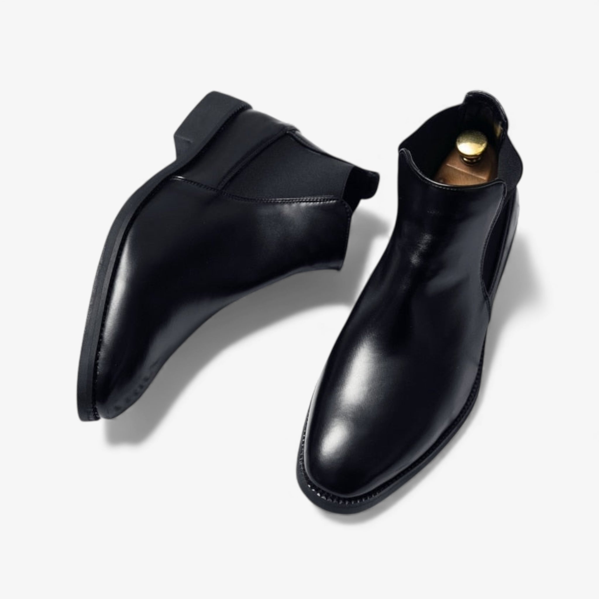 Business Black Leather Boots