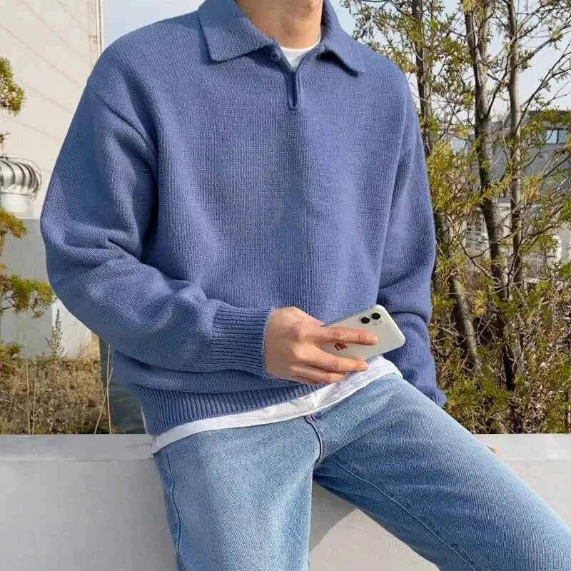 Men's Half-Zip Woolen Sweater