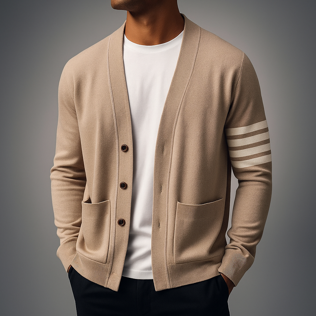 Men's Knit Cardigan - Stylish and Cozy Layering Essential
