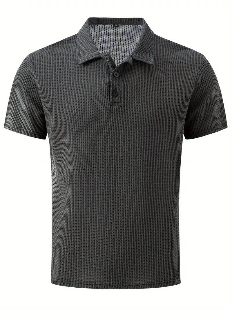 Men's Cotton Blend Polo Shirt - Short Sleeve - Breathable Casual Fit