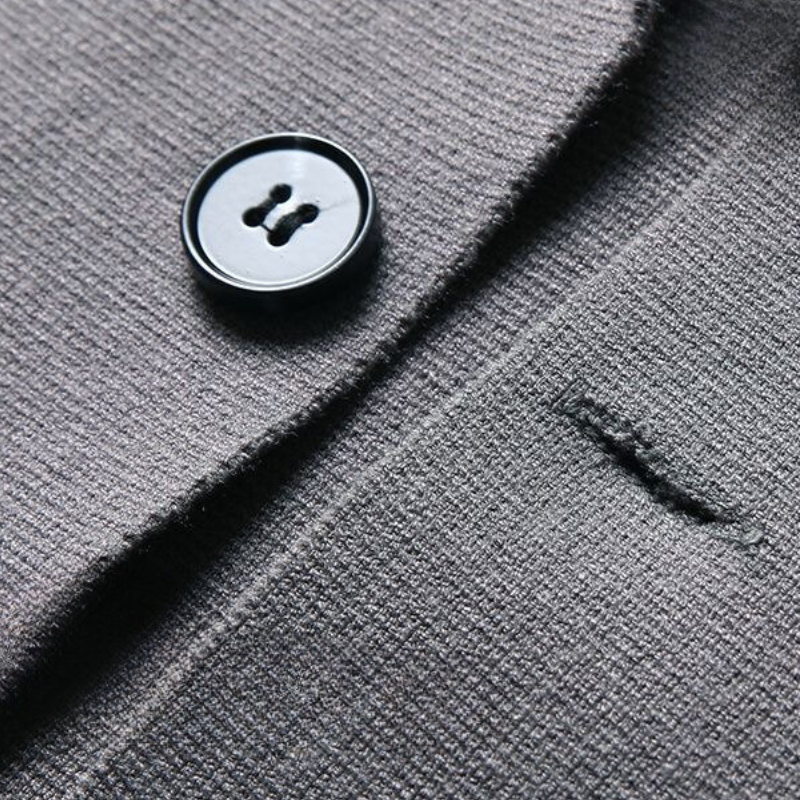 Men's Fold-Over Collar Cotton Cardigan