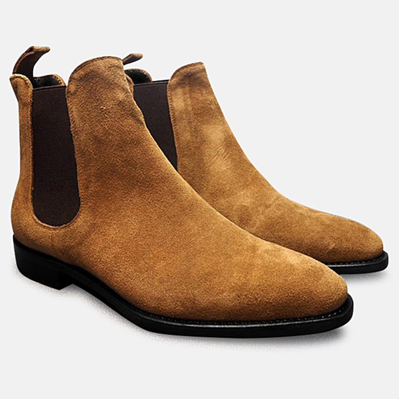 Suede Leather Boots Men