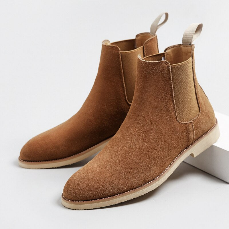 Casual Cow Leather Ankle Boots