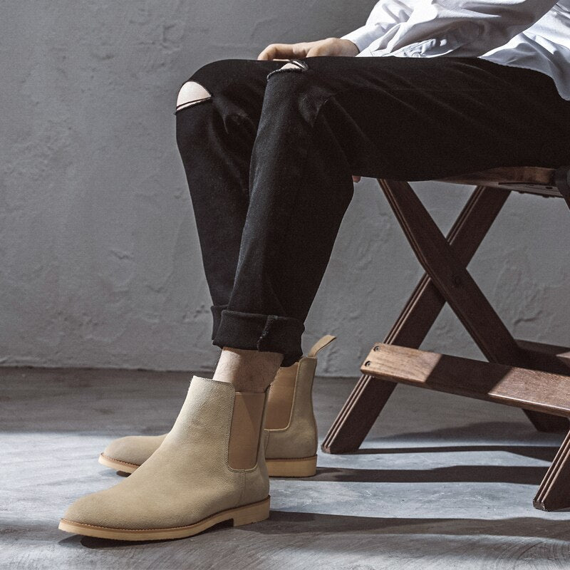 Casual Cow Leather Ankle Boots