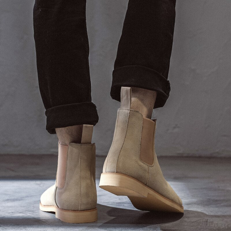 Casual Cow Leather Ankle Boots