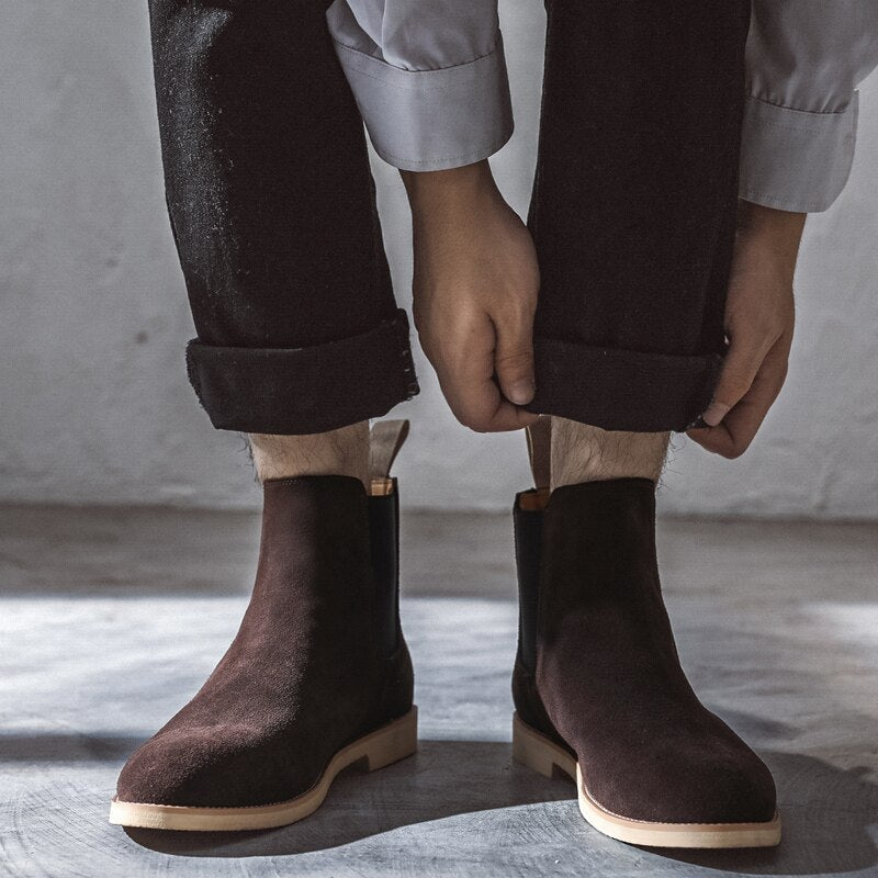 Casual Cow Leather Ankle Boots